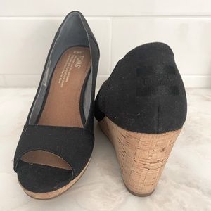 Toms Wedges worn twice